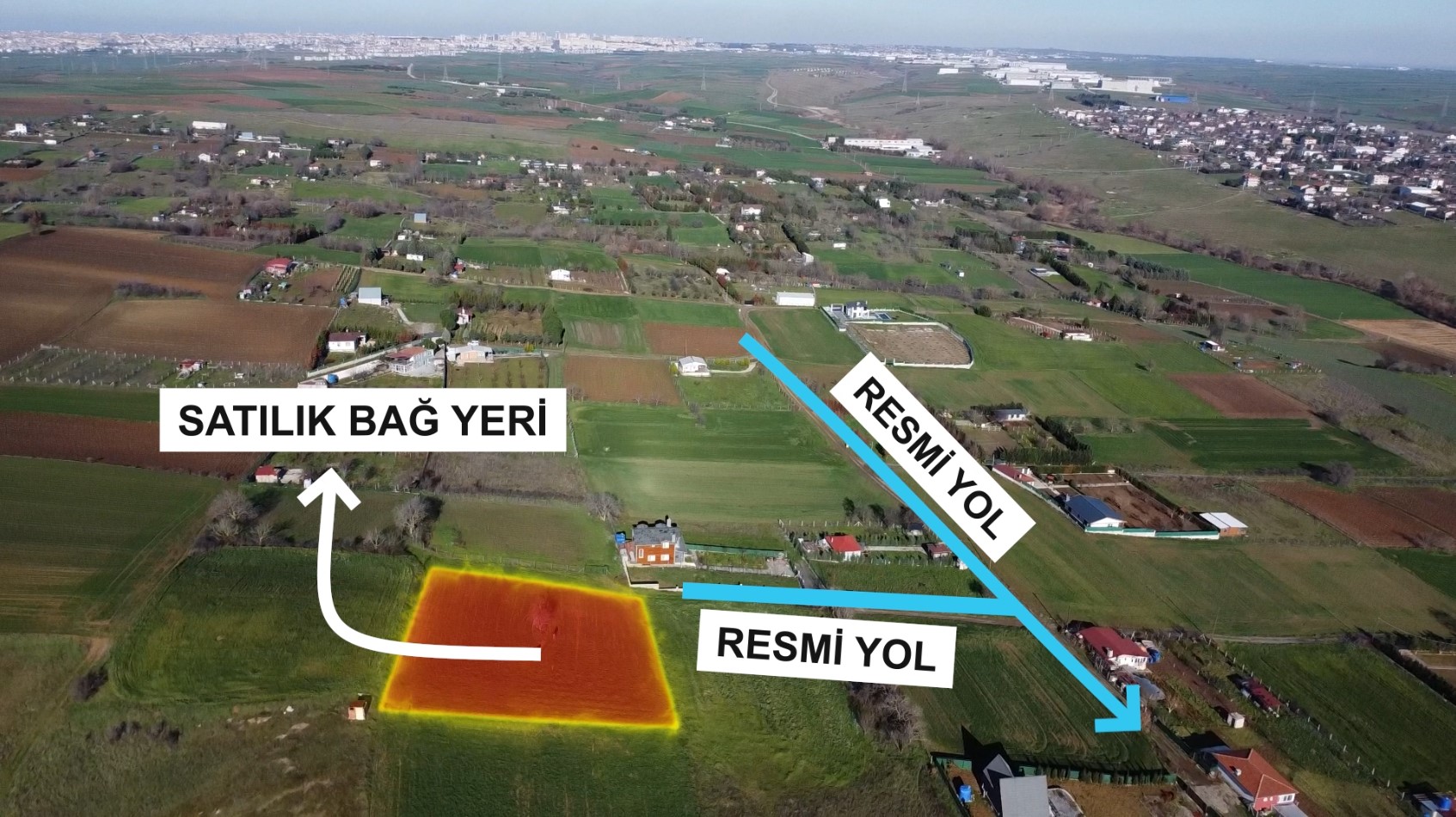 TEKİRDAĞ ÇORLU TÜRKGÜCÜNDE YATIRIMLIK FIRSAT : 2700 m² BAĞ YERİ